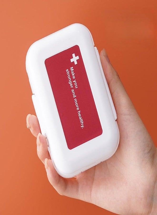 Shrux 8 Slot Portable Pill Organizer Box | Compact Medicine Storage Box for Travel & Home | BPA-Free Plastic Daily Tablet Container with Secure Lock | Small Vitamin Case (11 x 7 x 3 cm) - Image 5